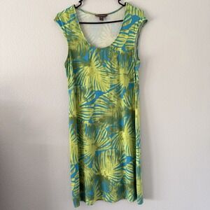 Tommy Bahama Size-M Dress Tropical Leaf Sleeveless Summer